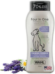 Various pet shampoo bottles lined up, showcasing the top choices for keeping your pet's coat clean and healthy
